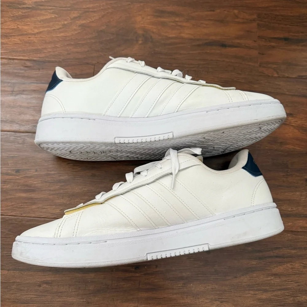 Adidas Men's Grand Court Alpha Trainers White and Navy Sneakers-Size 13